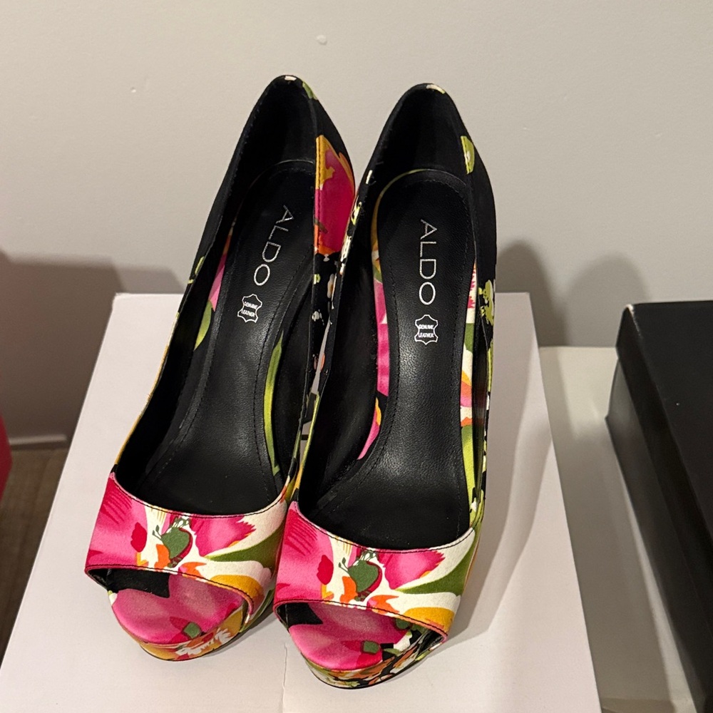 ALDO Women's Multicolor Floral Heels